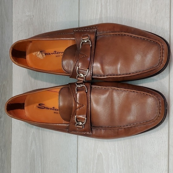 Santoni Mens Leather Oxford 42080 Loafer Dress shoes sz 11.5D Italy main image 4